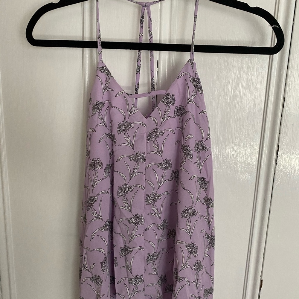 Lavender floral print tank